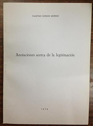 Image du vendeur pour ANOTACIONES ACERCA DE LA LEGITIMACION. (Publicado en la Revista de D Procesal Iberoamericana) mis en vente par Libreria Jimenez (Libreria A&M Jimenez)