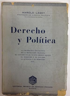 DERECHO Y POLITICA. Traducción de Jesús Navarro de Palencia