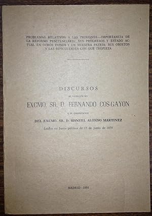 Imagen del vendedor de PROBLEMAS RELATIVOS A LAS PRISIONES. IMPORTANCIA DE LA REFORMA PENITENCIARIA: Sus progresos y estado actual en otros paises y en nuestra patria: Sus objetos y las dificultades con que tropieza a la venta por Libreria Jimenez (Libreria A&M Jimenez)