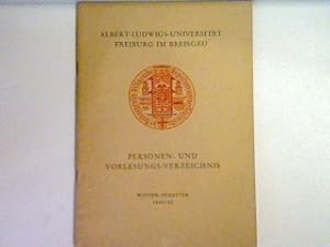Seller image for Personen- und Vorlesungs-Verzeichnis: Winter-Semester 1949/50 for sale by books4less (Versandantiquariat Petra Gros GmbH & Co. KG)