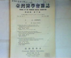 Seller image for Study on the toxic metabolite from aspergillus flavus isolated from baked beef - Volume 65 - Number 7 - Journal of the Formosan Medical Association for sale by books4less (Versandantiquariat Petra Gros GmbH & Co. KG)