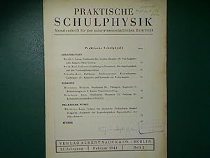 Bild des Verkufers fr Nachweis der hygroskopischen Eigenschaften der Schwefelsure. - 2.Heft 1941 - Praktische Schulphysik. Monatsschrift fr den naturwissenschaftlichen Unterricht. zum Verkauf von books4less (Versandantiquariat Petra Gros GmbH & Co. KG)