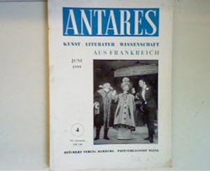 Image du vendeur pour Antares - Kunst, Literatur, Wissenschaft - Aus Frankreich Juni 1959 mis en vente par books4less (Versandantiquariat Petra Gros GmbH & Co. KG)