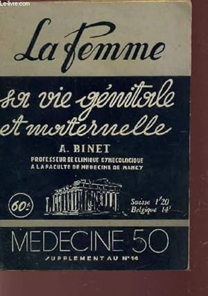 Bild des Verkufers fr LA FEMME, SA VIE GENITALE ET MATERNELLE / SUPPLEMENT AU N14. zum Verkauf von Le-Livre
