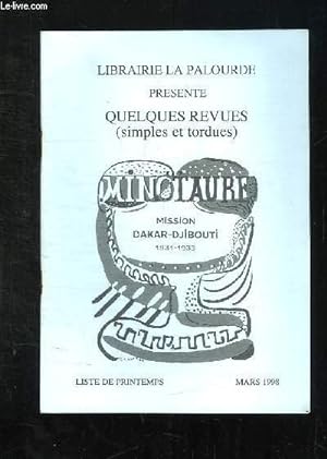 Seller image for CATALOGUE LISTE DE PRINTEMPS MARS 1998. for sale by Le-Livre