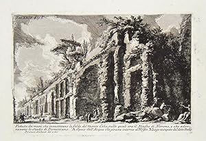 Veduta dei muri che investivano le falde del monte Celio sulle quali era il Ninfeo di Nerone e ch...