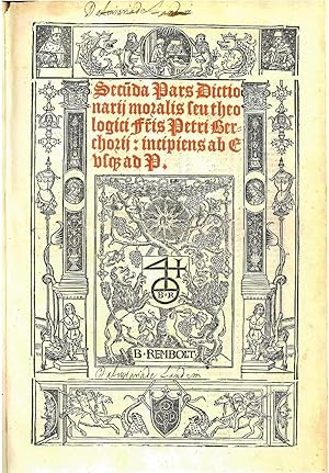 Imagen del vendedor de Dictionarium seu Repertorium morale plus mille locis integrati sue restitutum: in quo dictionis ciuiusque significatio ad mozes reducitur: tribis distinctum partibus quam prima literas complectit A.B.C.D. secunda E.F.G.H.I.J.L.M.N.O. tertia reliquias a la venta por LIBRERIA ANTICUARIA STUDIO