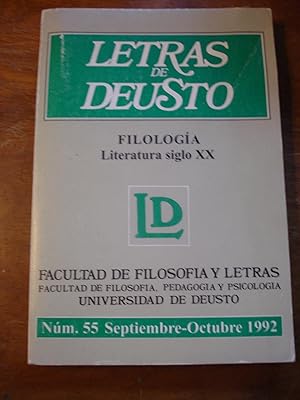 Imagen del vendedor de LETRAS DE DUESTO. FILOLOGA LITERATURA SIGLO XX a la venta por Ernesto Julin Friedenthal