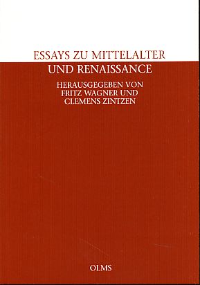 Bild des Verkufers fr Essays zu Mittelalter und Renaissance. zum Verkauf von Fundus-Online GbR Borkert Schwarz Zerfa
