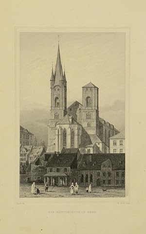 Die Hauptkirche in Eger". Orig.-Stahlstich von Ch. Rosée nach J. Poppel aus Das Kaiserthum Oest...