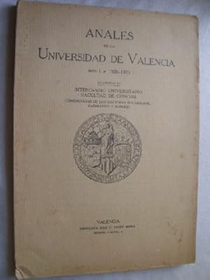 ANALES DE LA UNIVERSIDAD DE VALENCIA. Nº 4. Estudio de la Química y Biología en la Universidad de...