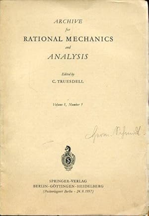 Seller image for The Mechanics of Non-Linear Materials with Memory. / Expansion of a Gas Cloud. / The Pi Theorem. / u.a. for sale by Antiquariat am Flughafen