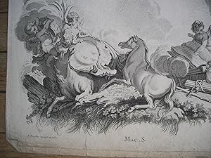 gravure EAU-FORTE par François BOUCHER "Guillelmo Comti COWPER & c. Magnæe cancellario"