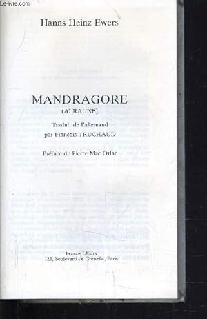 Imagen del vendedor de MANDRAGORE. a la venta por Le-Livre