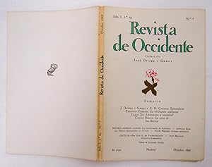 Image du vendeur pour REVISTA DE OCCIDENTE n 7. Epistolario; La Evolucin Conjunta; Literatura y Sociedad; La Casa De Los Baroja; Los Intelectuales De Inglaterra; Objetos Desconocidos En El cielo; Grimm: Centenario. mis en vente par La Social. Galera y Libros