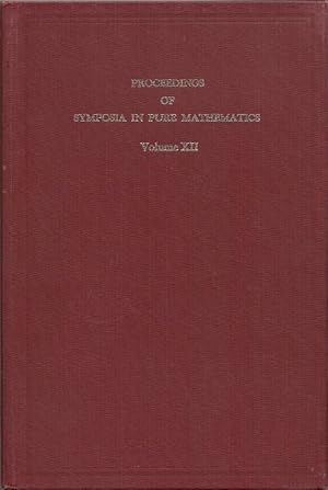 Bild des Verkufers fr Number Theory (Proceedings of Symposia in Pure Mathematics, Volume XII) zum Verkauf von Florida Mountain Book Co.