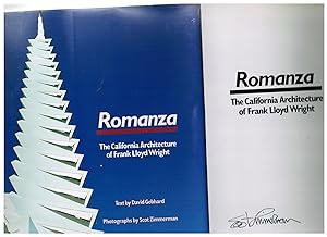 Bild des Verkufers fr Romanza: The California Architecture of Frank Lloyd Wright zum Verkauf von Ocean Tango Books