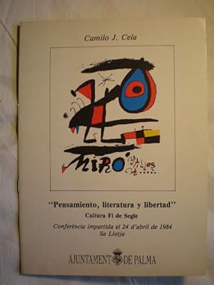 Bild des Verkufers fr Pensamiento, literatura y libertad zum Verkauf von Librera Antonio Azorn