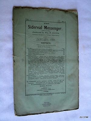 Bild des Verkufers fr The Sidereal Messenger. Vol 1. No 9. January 1883. (A Monthly Review of Astronomy.) zum Verkauf von Tony Hutchinson