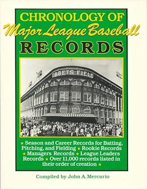 Image du vendeur pour A Chronology of Major League Baseball Records mis en vente par Lincbook