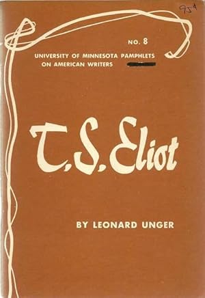 Bild des Verkufers fr T. S. Eliot. zum Verkauf von Lincbook