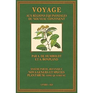 Bild des Verkufers fr Voyage - Botanique - Nova Genera Plantarum - 4 zum Verkauf von Antiquariat  Fines Mundi