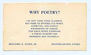 Seller image for Why Poetry for sale by Between the Covers-Rare Books, Inc. ABAA