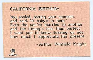 Seller image for California Birthday for sale by Between the Covers-Rare Books, Inc. ABAA