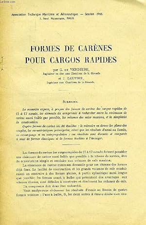 Image du vendeur pour FORMES DE CARENES POUR CARGOS RAPIDES mis en vente par Le-Livre