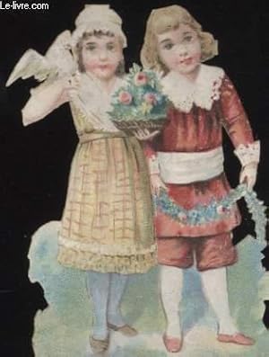 CHROMOLITHOGRAPHIE - ENFANTS FLEURS COLOMBE