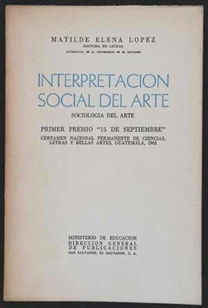 Imagen del vendedor de Interpretacin Social del Arte. Sociologa del Arte a la venta por Lirolay