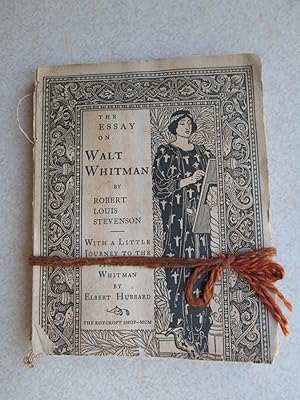 Seller image for The Essay on Walt Whitman. With A Little Journey to Home of Whitman for sale by Buybyebooks