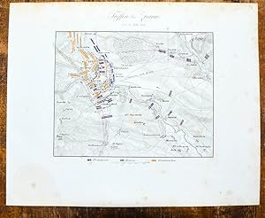 Seller image for Kolorierter Kupferstich-Plan. Treffen bei Znaim. Den 11. Juli 1809. for sale by Antiquariat Thomas Rezek