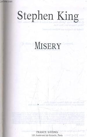 Image du vendeur pour MISERY. mis en vente par Le-Livre