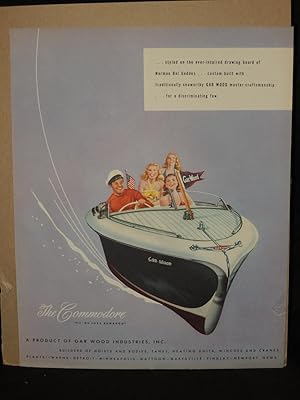 Imagen del vendedor de Gar Wood Advertisement 'Commodore" De Luxe Runabout a la venta por Princeton Antiques Bookshop