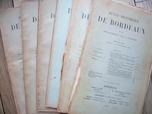 revue HISTORIQUE de BORDEAUX et du Département de la GIRONDE 1909