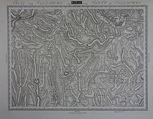 Imagen del vendedor de Theil von Salzburg / Parthie de Salzbourg. Sect. 177. Kupferstich - Karte aus "Topographisch-militairische Charte von Deutschland" Weimar im Verlag des Geographischen Institutes, 1807-14, 30,7 x 40,5 cm a la venta por Antiquariat Johannes Mller