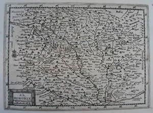 La Hongrie. Kupferstich-Karte nach Mercator um 1620, 13,5 x 19 cm