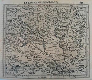 Hungaria. Kupferstich-Karte aus Gerard Mercator "Atlas Minor". Amsterdam, Jodocus Hondius, Cornel...