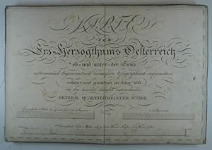 Karte des Erz-Herzogthums Oesterreich ob- und unter- der Enns astronomisch trigonometrisch vermes...