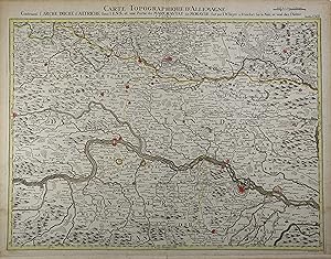 Carte Topographique D'Allemagne. Contenant l'Arche Duché d'Autriche sous l'Ens, et une Partie du ...