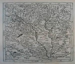 Hungaria. Kupferstich-Karte aus Gerard Mercator "Atlas Minor". Amsterdam, J. Hondius 1607, 15 x 1...