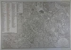 Plan der Residenz-Stadt Wien und ihrer Vorstädte. Prag. 1827, Kupferstich - Plan v. Fra. Pluth au...
