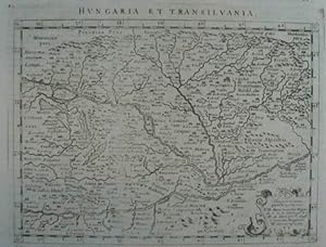 Hungaria et Transilvania. Kupferstich-Karte aus Lasor a Varea "Universis terrarum orbis scriptoru...