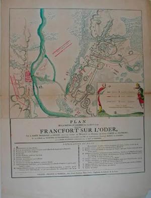 Plan de la bataille gagnée le 12. Aout 1759 prés de Francfort sur l'Oder, par l'armée imperiale d...