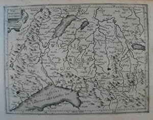 Das Wiflispurgergou. Kupferstich-Karte aus Mercator "Atlas Minor". Amsterdam, Hondius 1607, 14 x ...