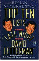 DAVID LETTERMAN - Roman Numeral Two! New Late Night Top 10 Lists