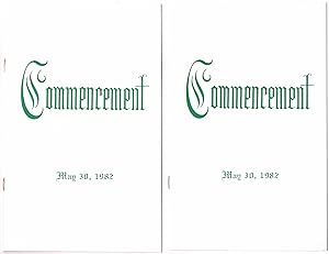 Commencement (Program) x2, Medina Senior High School, Medina, Ohio - May 30, 1982