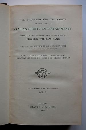 The Thousand and One Nights Commonly Called the Arabian Nights' Entertainments
