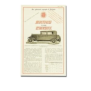 Bild des Verk�ufers f�r Der gl�nzend erprobte neue 6 Zylinder Mathis Type EMYSIX. zum Verkauf von Antiquariat Gerhard Gruber
